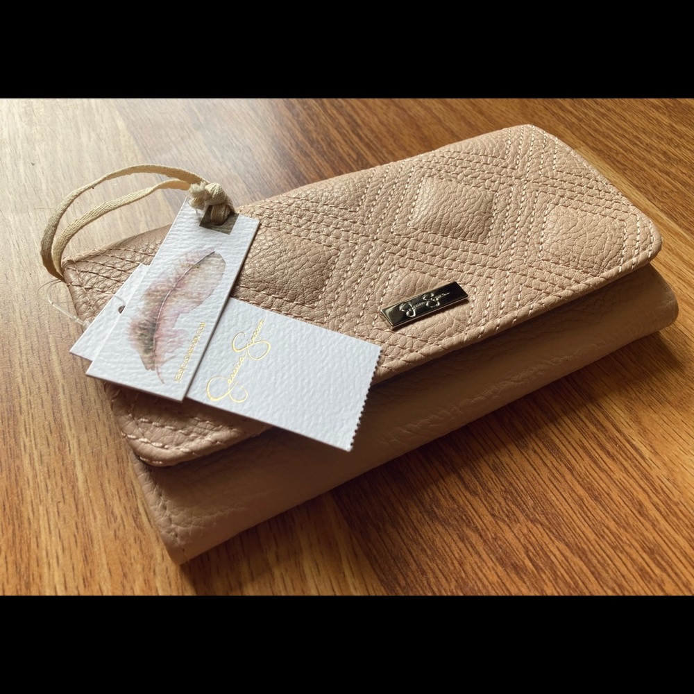 Jessica Simpson Pink Powder Blush Clutch